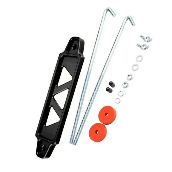 lixuesong Aluminum Alloy Battery Hold Down Bracket Stabilizer Rack With Adjustable J Hook For Car SUV Engine Compartment