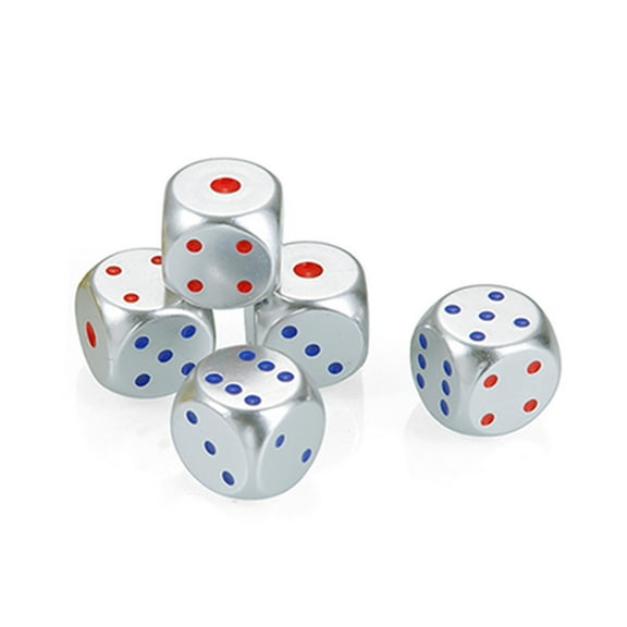 lixuesong Aluminum Alloys 6 Sided Figurines Solid Dices Hand Polished Metal Cubes Corner Dices Drinking Playing Game Tool