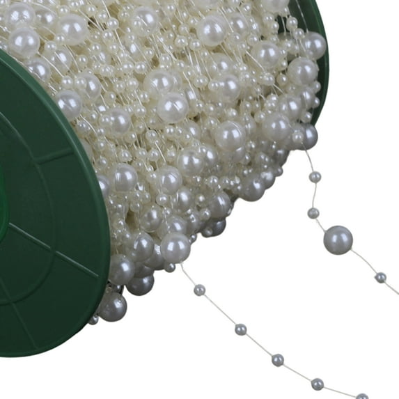 lixuesong Artificial Pearls String Beads Chain for Wedding Decoration Imitation Pearls String Beads for Craft Candle Bouquets