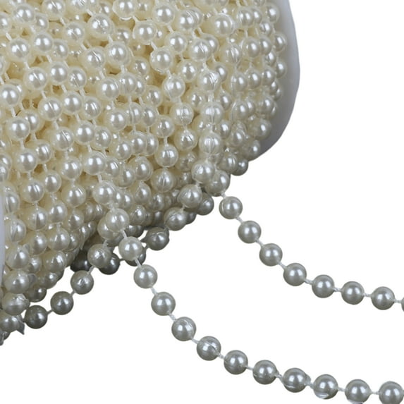 lixuesong Artificial Pearls String Beads Chain for Wedding Decoration Imitation Pearls String Beads for Craft Candle Bouquets