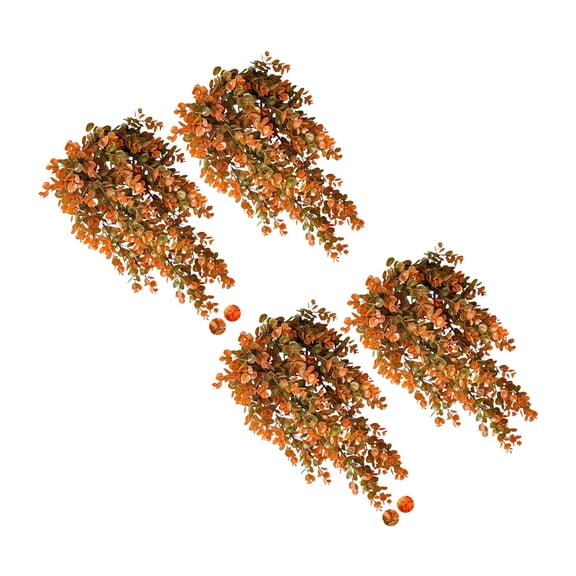 lixuesong Autumn Tone Faux Eucalyptuses Stem Artificial Greeneries Safe Autumn Themed Faux Plant For Kids And Pet