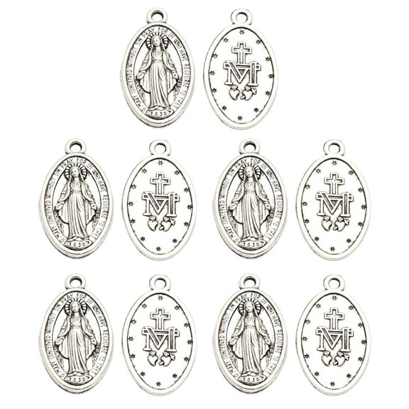 lixuesong Benedict Nursia Patron Against Evil Pendant Alloy 0.94 inches Tall Necklace Decor