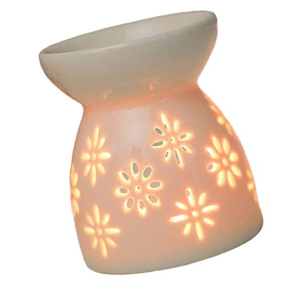 lixuesong Ceramics Tealight Candle Holder Aromatherapies Diffuser Essential Oil Burners Home Decors Romantics Hollowed Out Pattern