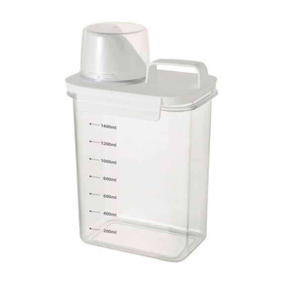 lixuesong Convenient Laundry Detergent Storage Container with Measuring Cup Multifunctional Storage Container Practical Sealed Jar