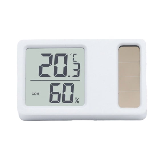 lixuesong Digital Temperature Humidity Measurement Meter Solar Power Thermometers Hygrometer Desktop Meter Gauge with LCD Display