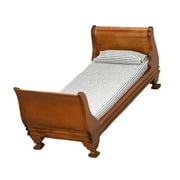 lixuesong Dollhouses Miniature Single Bed 1/12 Scale Victorian Vintage Furniture Bed for 15cm Dolls Bedroom Scene Display