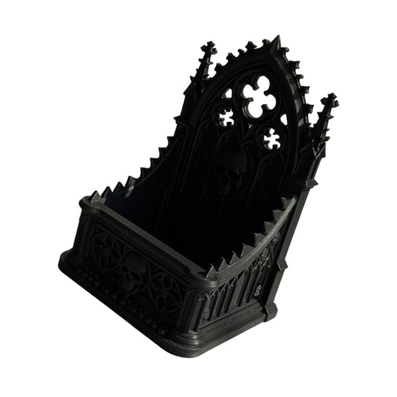 lixuesong Elegant Dark Aesthetic Organiser Box With Detailed Skeleton Relief For Collectibles Display Storage Container