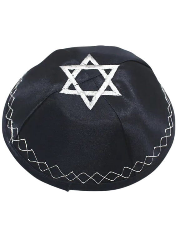 Elegant Kippah Caps for Adult Jews Hat Embroidery Star Kippa Caps Comfortable Yarmulke Hat Judaica Kippa Hat Accessory
