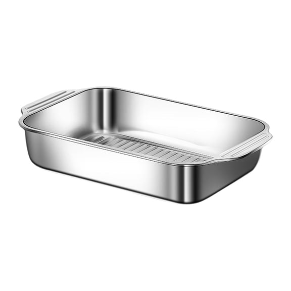 lixuesong Multifunctional Stainless Steel Serving Tray Square Silver Food Platter Rusts Resistant Dishwasher Safe Dinner Tray