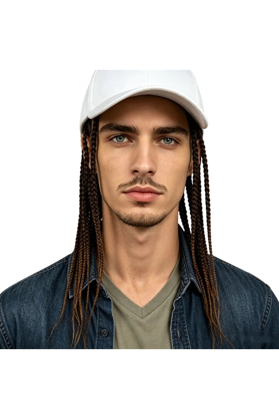 Fashion Braided Dreadlock Wigs Baseball Cap Breathable Fabric Sun Hat For Easy Styles Transformation And Daily Outfit