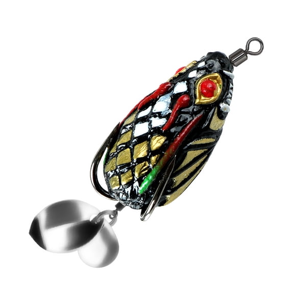 lixuesong Fishing Crankbait Lures with Double Hook & PVC Lures Soft Frogs Baits for Freshwater Fishing