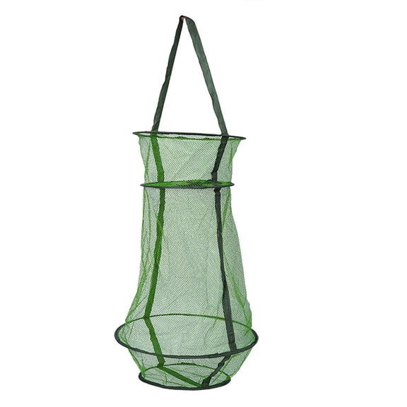 lixuesong Fishing Net Portable Fishing Net 3 Layer Round Folding Fishing Meshes Cage Cast Net Outdoor Fishing Accessories