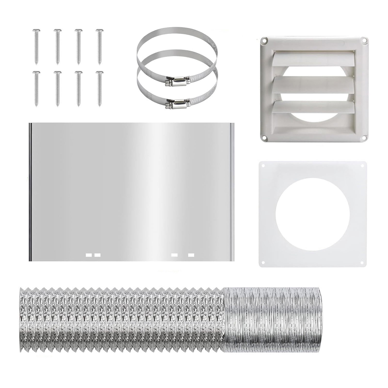 lixuesong Flexible 4Inch Dryer Vent Wall Duct Dryers Vent Connectors Wall Plate With Hose for Air Circulation
