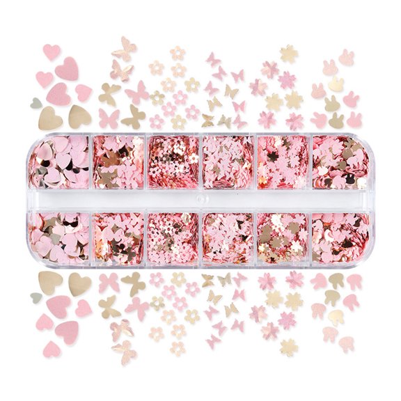 lixuesong Flower Heart Glitters Resin Fillings Minis Flakes Sequins DIYS Epoxy Resin Mold Filler Jewelry Makings Nails Art Decors