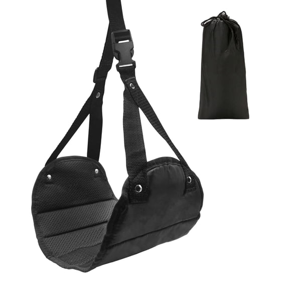 lixuesong Foldable Travel Foot Hammock for Airplanes Seats Ergonomic Leg Rest With Adjustable Straps