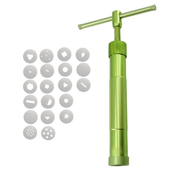 lixuesong Fondant Press with 20 Tips Sugar Pastes Extruder Clay Extruder Baking Tool Cake Decoration Tool for Clay Cake Fondant