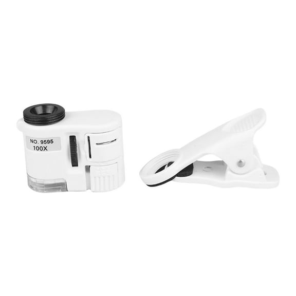 lixuesong General Smartphone Microscope Attachments with LED Pocket Size Magnifier Glass Adjustable LED illuminates for Study