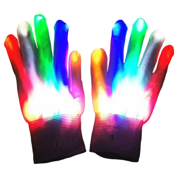 lixuesong Glowing LED Gloves Adjustable Flashing Modes Rechargeable Party Gloves for Kids Adults Christmas Halloween Birthday