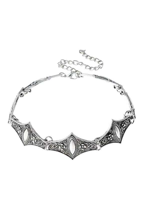 Handcrafted Vintage Short Chain Necklace With Antique Finish Adjustable Length Neckchain For Elegant Outfits