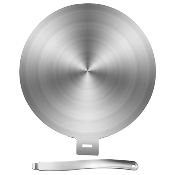 lixuesong Heat Conducting Tool Stainless Steel Induction Adapter Plate with Removable Handle Cookware Heat Distributor Disc