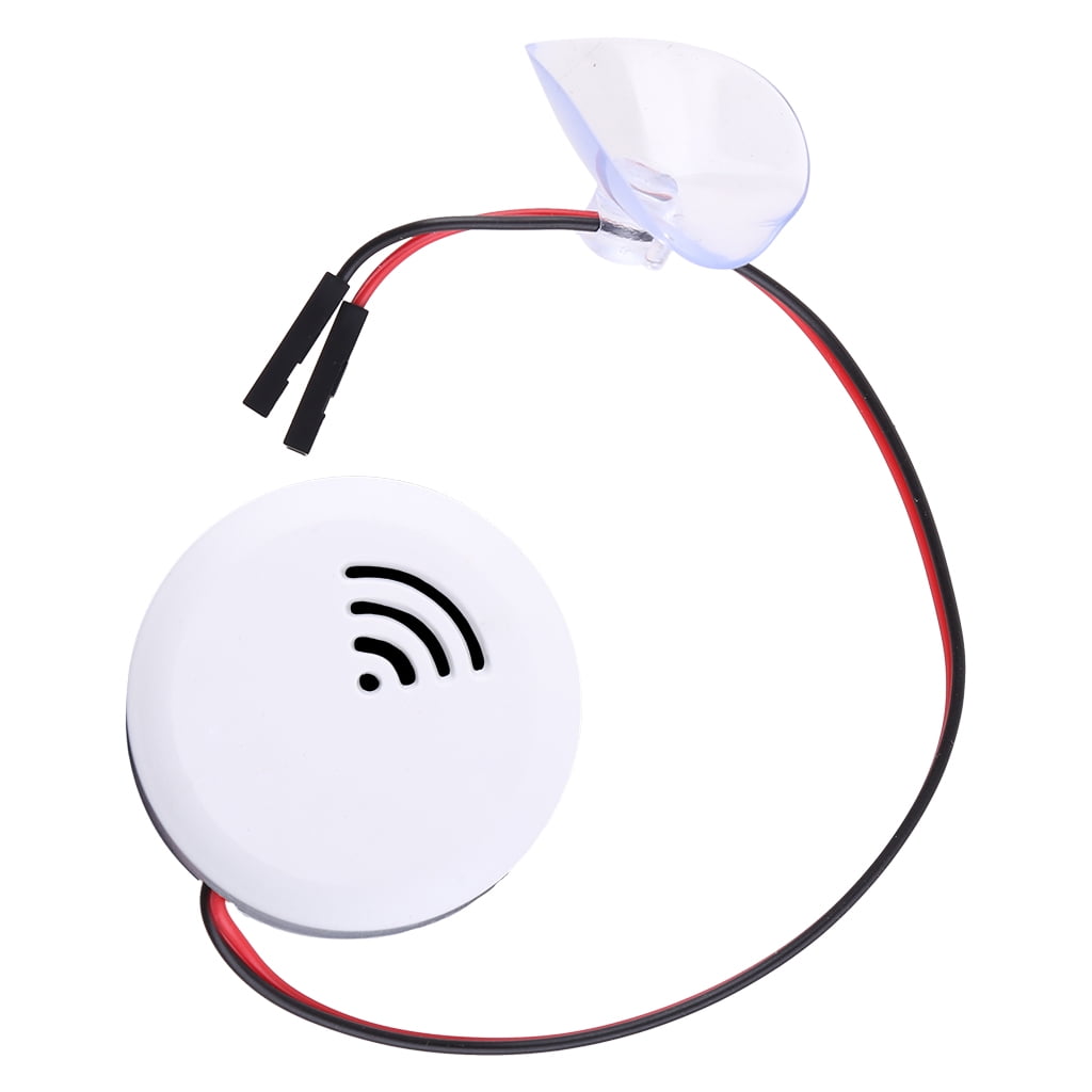 High Water Sensor Detector Alarm – Leak Alarm For Aquarium, Fish Tank, Basement, Sump – Probe With Suction Cup, Replaceable Battery (White)