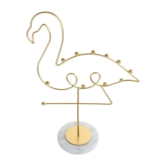 lixuesong Jewelry Display Stands Flamingo Shaped Jewelry Display Racks Alloy Jewelry Display Holder Jewelry Accessories
