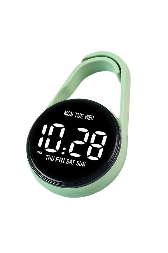 Keychain Clip Digital Hanging Pocket Watch Small Timekeeping Device For Backpacks And Belt Electronic Clock