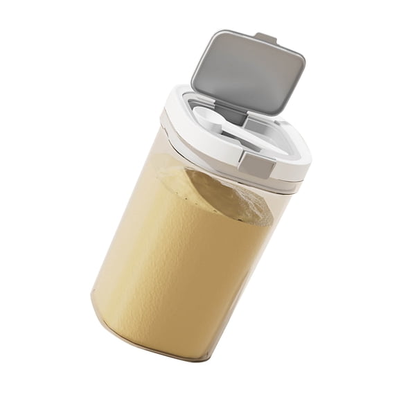 lixuesong Large Capacity 1800ml Dry Food Jar Leakproof Design Snacks Storage Canister Stackable Sugar Container with Spoon