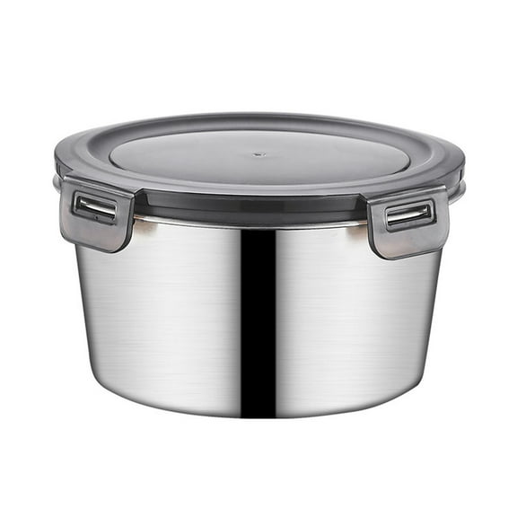 lixuesong Large Capacity Stainless Steel Food Storage Container Leak Proof Lunch Box with Lid Metal Crisper for Home and Office