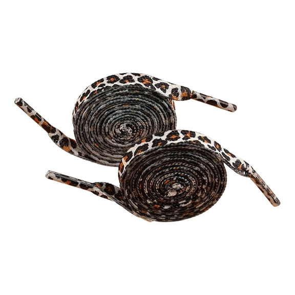 lixuesong Leopards Print Shoe Lace 120cm Long Shoelaces Flat Polyester Shoe Laces Replacement Shoe Laces for Sneakers Runners Boot