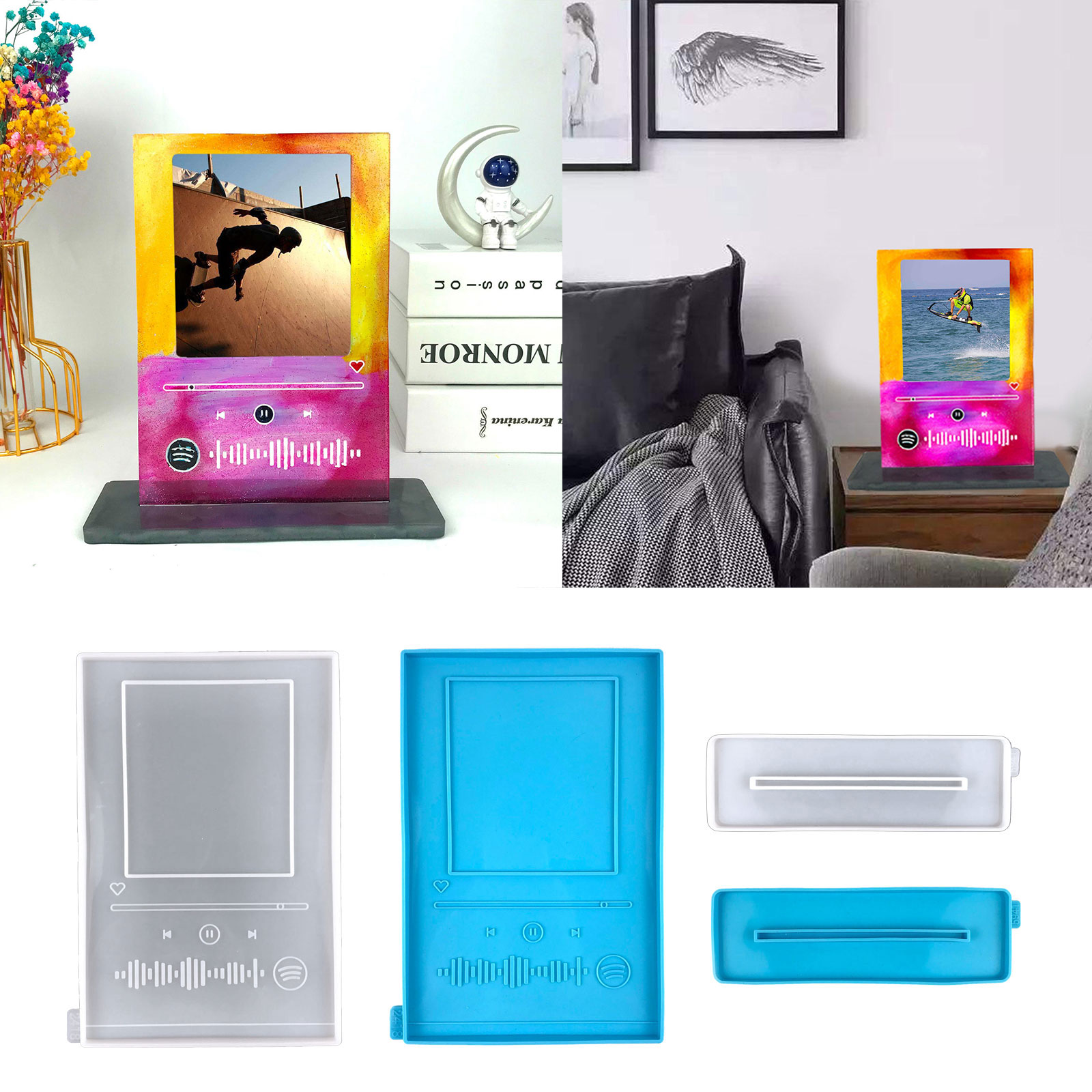 lixuesong MP3 Photo Frame Epoxy Resin Mold Desktop Decorations Silicone ...