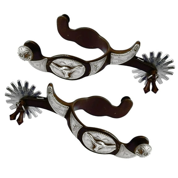 lixuesong Metal Horse Spur Western Cow boy Horse Spur Horse Boot Spur Decoration for Equestrians Competition Entertainment
