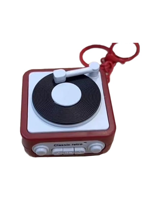 Multipurpose Miniature Record Player Keychain With Audioed and Playback Capabilities for Trendy Women