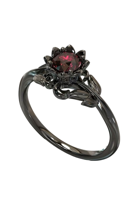 Multipurpose Skull Gothic Rings Retro Black Gold Heart Love Crystals Zirconia Accessory for Christmas Valentines Day