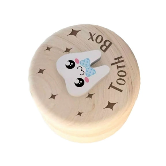 lixuesong Natural Wood Grains Baby Tooth Storage Box Keepsakes Organizers for First Teeth Baby Boy Girl Nursery Memory Box