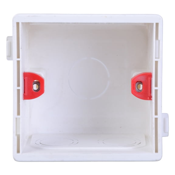 lixuesong PVC Wall Socket Box Type 86 Mounting Back Box Wall Socket-Plug Single White Bottom Box