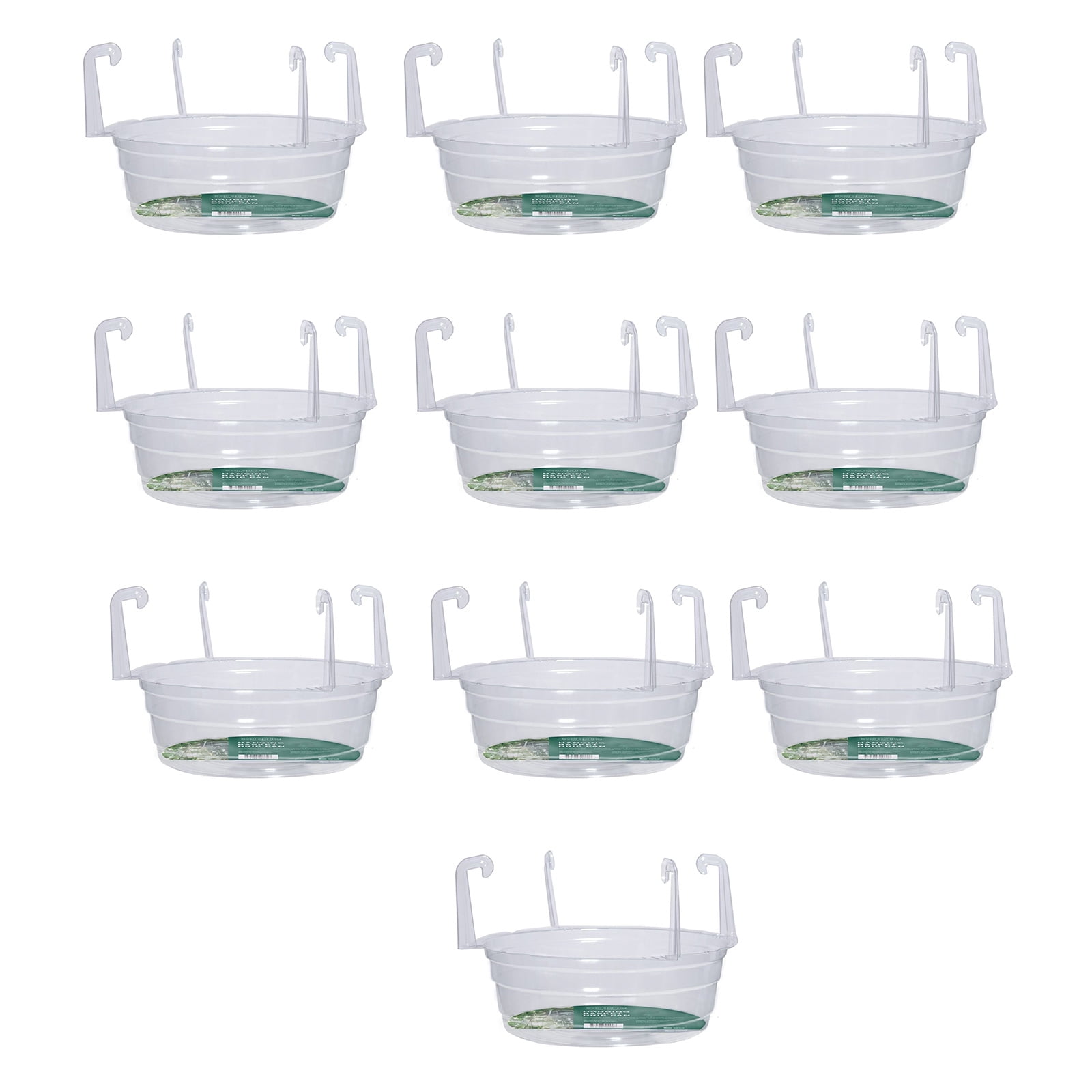 Hanging Plant Saucers 10 Pack - Water Catcher Trays With Hooks For  Indoor/Outdoor Pots Stackable Plant Pot Trays