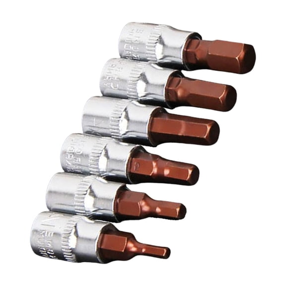 lixuesong Pack of 6 Practical Alloy Steel 1/4" Drive Impacts Sockets Set for Electronic Repair and Mechanical Maintenance