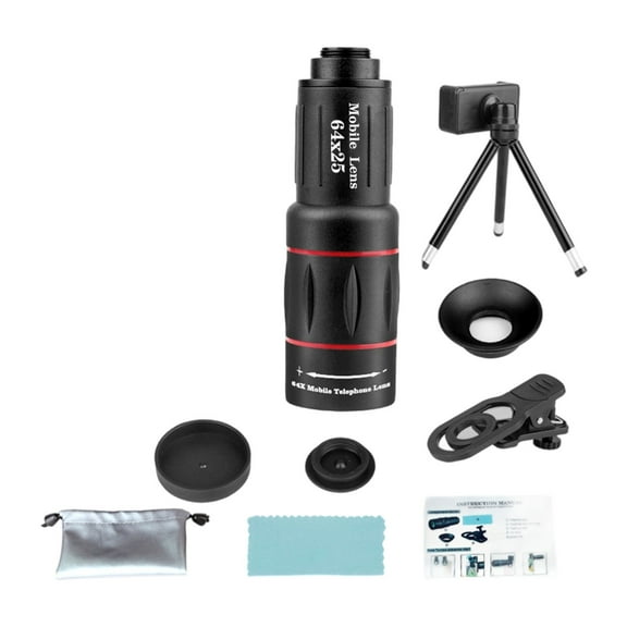 lixuesong Photography Lens 18/28/36/64X Telephoto Lens for Most Smartphones Picture Video Taking Telephoto Phone Lens