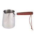 thumbnail image 1 of lixuesong Practical Coffee Pots Milk Frothing Pitcher Stainless Steel Coffee Pots With Wood Handle For Home Cafes Use, 1 of 3