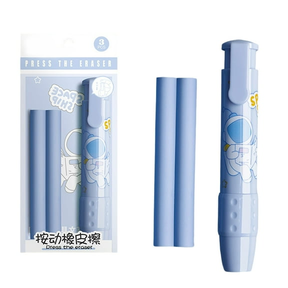 lixuesong Retractable Mechanical Erasers with Replacement Refills Pencil Erasers Pen Styles Erasers Cartoon Painting Erasers