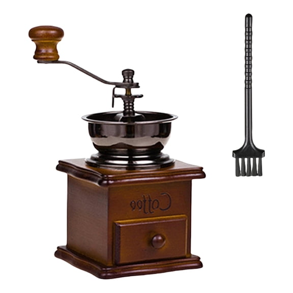 lixuesong Retro Styles Manual Coffee Grinder With Built In Brush Adjustable Coarseness For Press Espressos