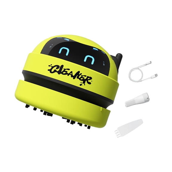 lixuesong Robot LED Desktop Cleaner Rechargeable Battery 8Hr Operations Detachable Collector For Computer Car Interior