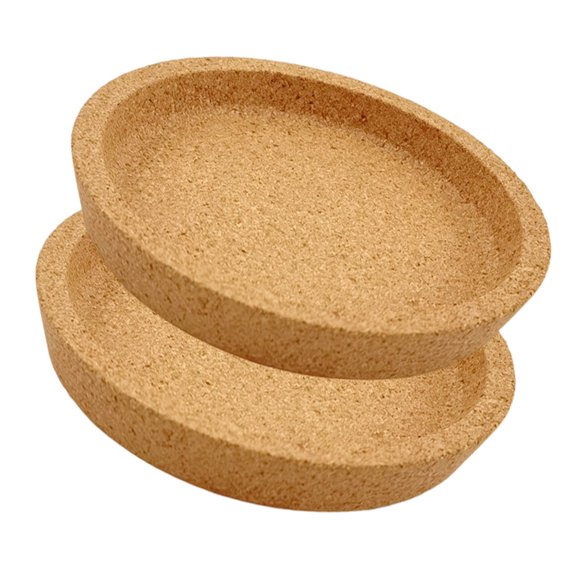 lixuesong Round Cork Coasters with Raised Trim Drink Absorbent Resist Heat Mats for Coffee Cups, Tea Mugs, Wine Glasses, Table