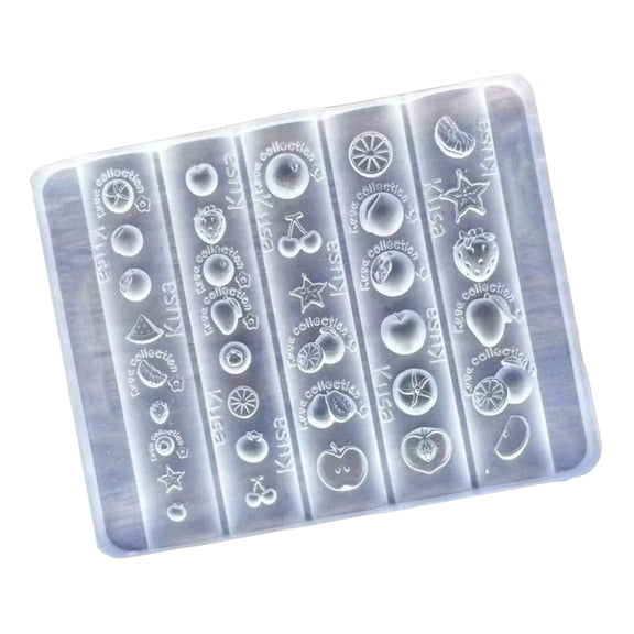 lixuesong Silicone Nails Charm Mold Crafting Fruit Patterns For Creative Nails Art Enthusiasts Easy to Use Stamp