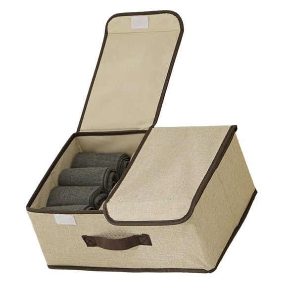 lixuesong Space Saving Foldable Clothing Organizers Box Nonwoven Fabric Storage Container With Dividers And Protective Cover