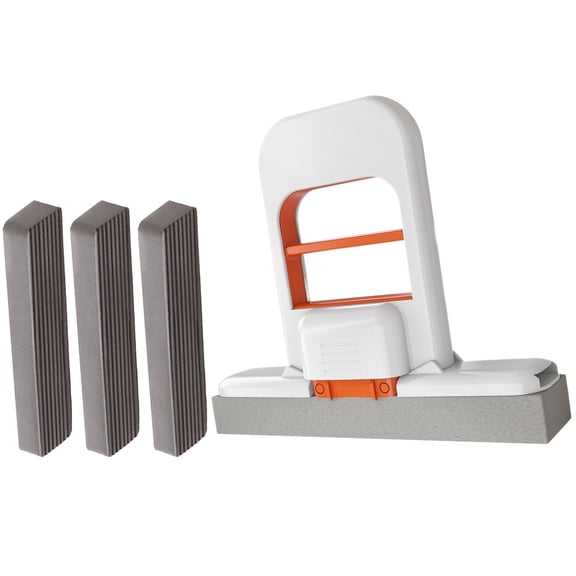 lixuesong Space Saving Small Foldable Sponge Mop Tool wtih Replaceable Head Not Scratch Cleaner Multipurpose Use