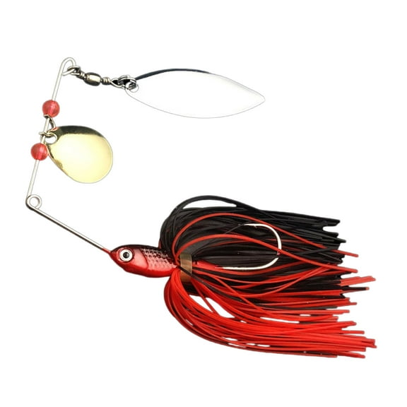 lixuesong Spinnerbait Fishing Lures Silicone Skirt Spinner Lures Baits Metal Hard Artificial Fishing Baits Swim Jigs Baits