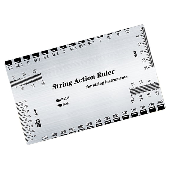 lixuesong String Action Ruler Guitar Height Gauge Tool Guitar Set Up Repairing Luthier Tool for Electric Bass and Acoustic Guitar
