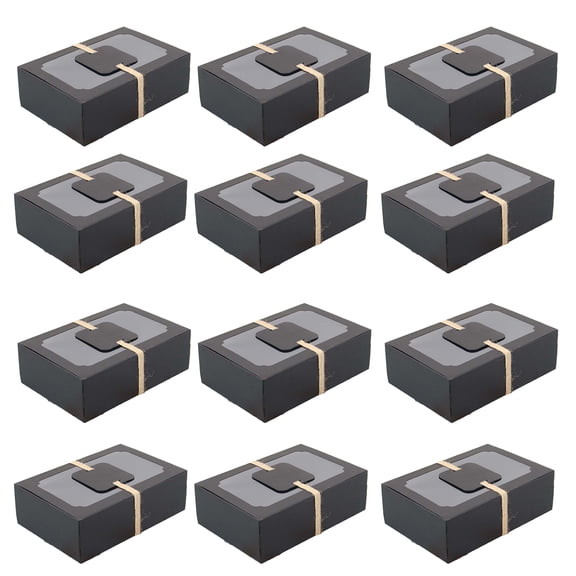 lixuesong Sturdy Box Cake Candy Boxes for Birthdays Weddings Celebrations See Through Top Window for Showcasing Desserts 12PC
